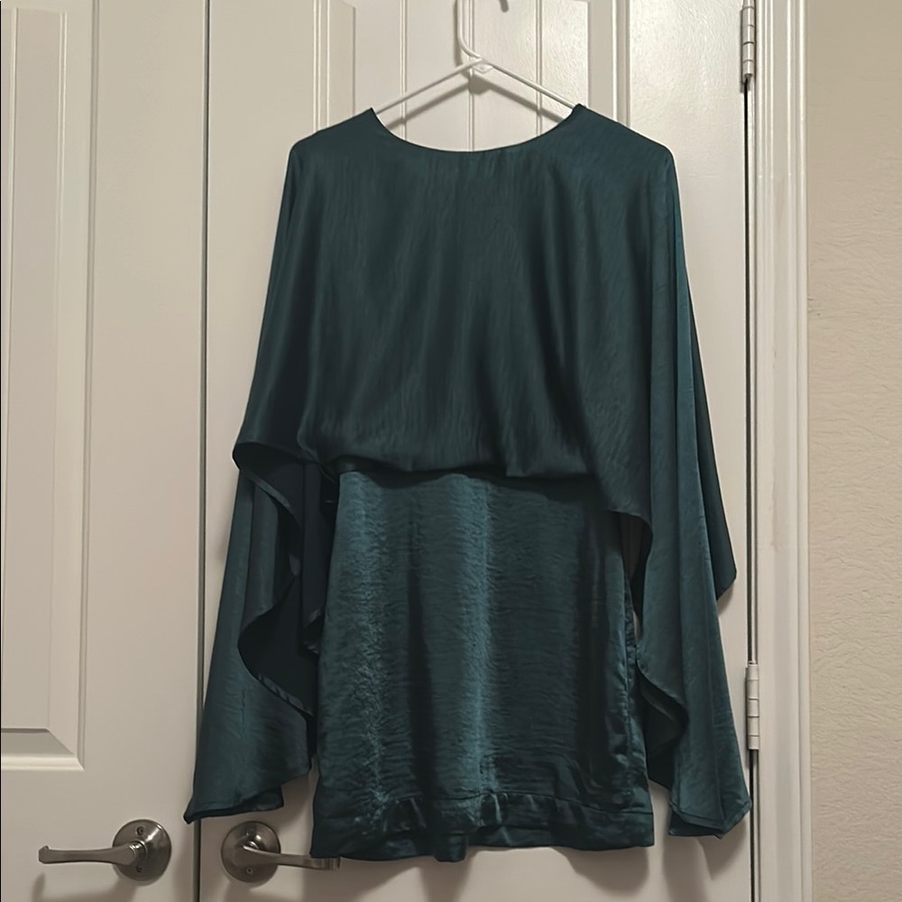 Elegant Everest green Draped dress